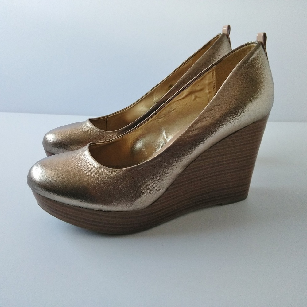 Report R2 LARISA pewter nude Wedges Pumps Shoes
